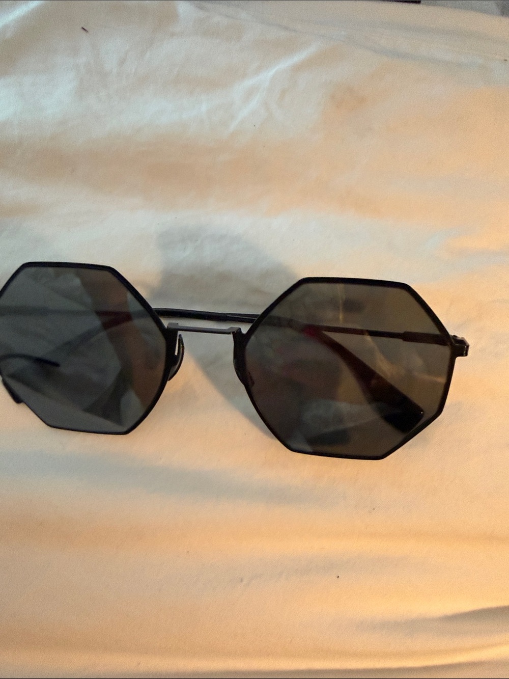 Fendi Black Octagonal Sunglasses, Never Worn